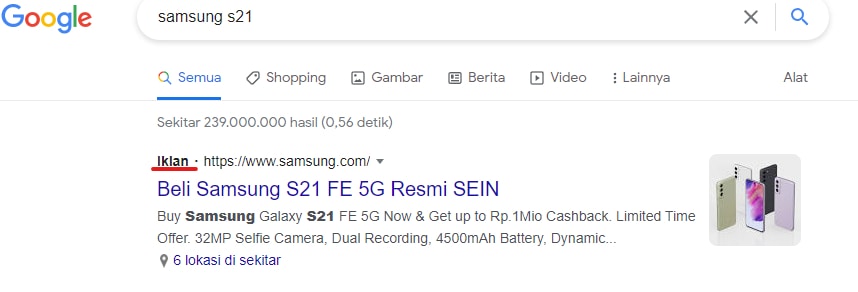 Contoh Search Engine Marketing