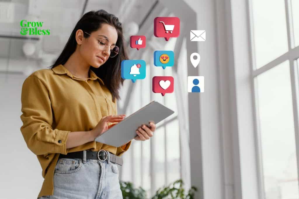 menggunakan media sosial